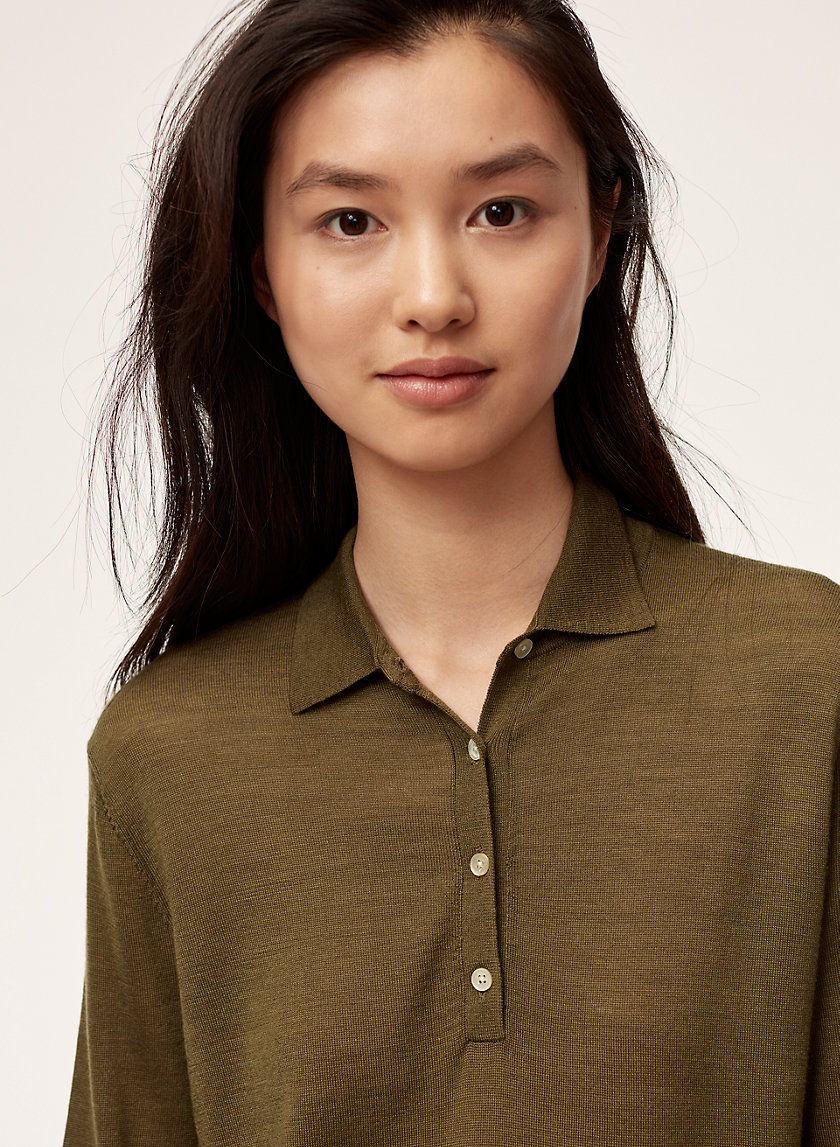 JOSS SWEATER - Merino-wool polo sweater JOSS SWEATER - Merino-wool polo sweater