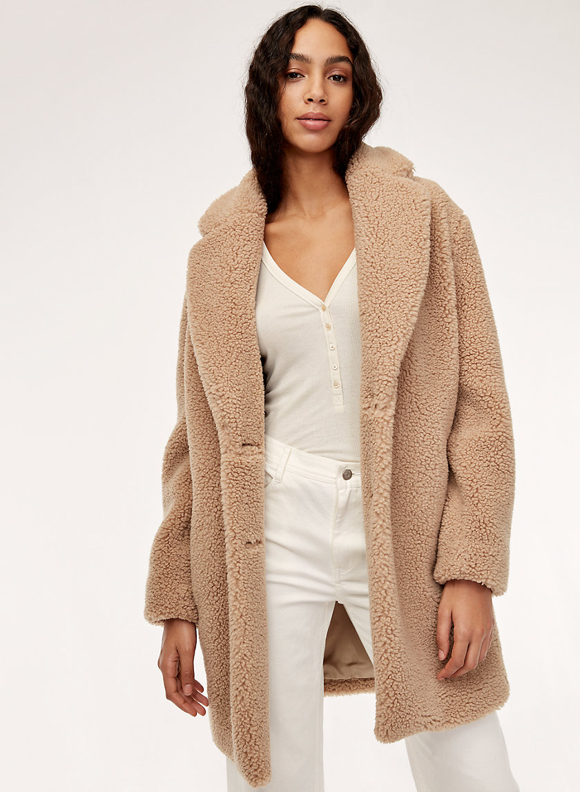 aritzia teddy bear coat