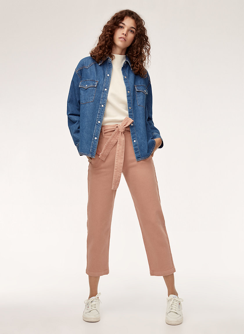 TIE-FRONT PANT - Cropped, high-waisted pant TIE-FRONT PANT - Cropped, high-waisted pant
