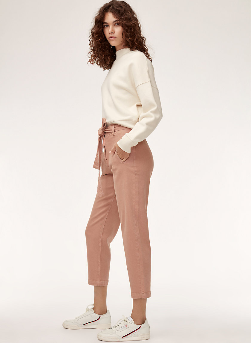 TIE-FRONT PANT - Cropped, high-waisted pant TIE-FRONT PANT - Cropped, high-waisted pant