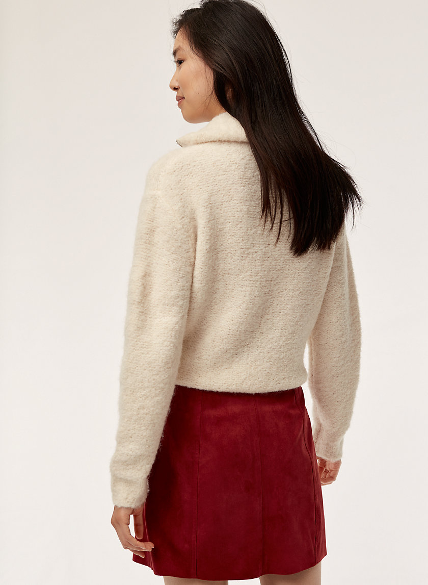 CENTINELA SKIRT - Faux suede, button front skirt CENTINELA SKIRT - Faux suede, button front skirt