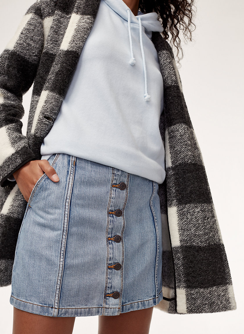 AHRENS SKIRT - Button front, denim mini skirt AHRENS SKIRT - Button front, denim mini skirt