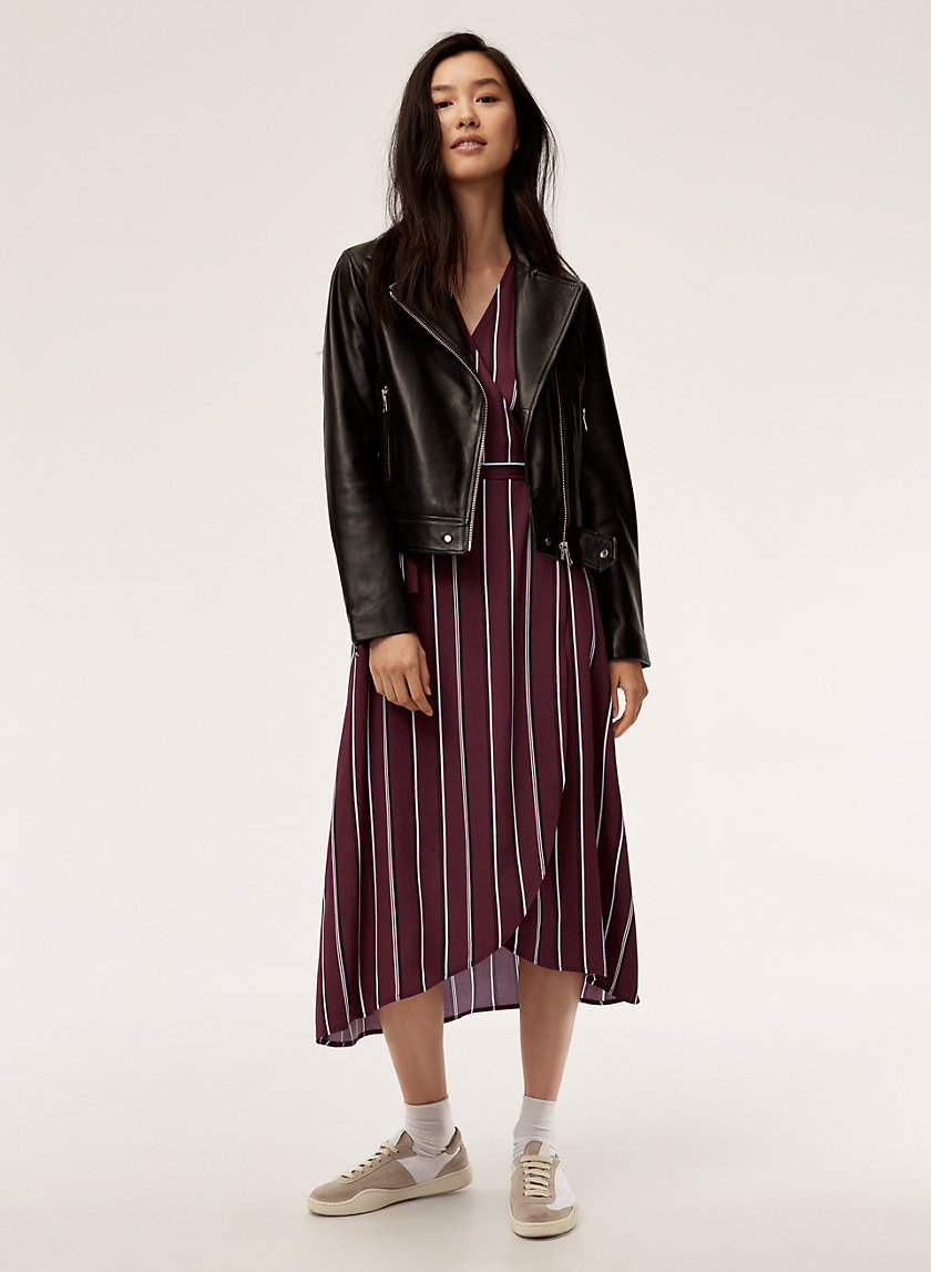 JESSA DRESS - Pinstripe, wrap midi dress JESSA DRESS - Pinstripe, wrap midi dress