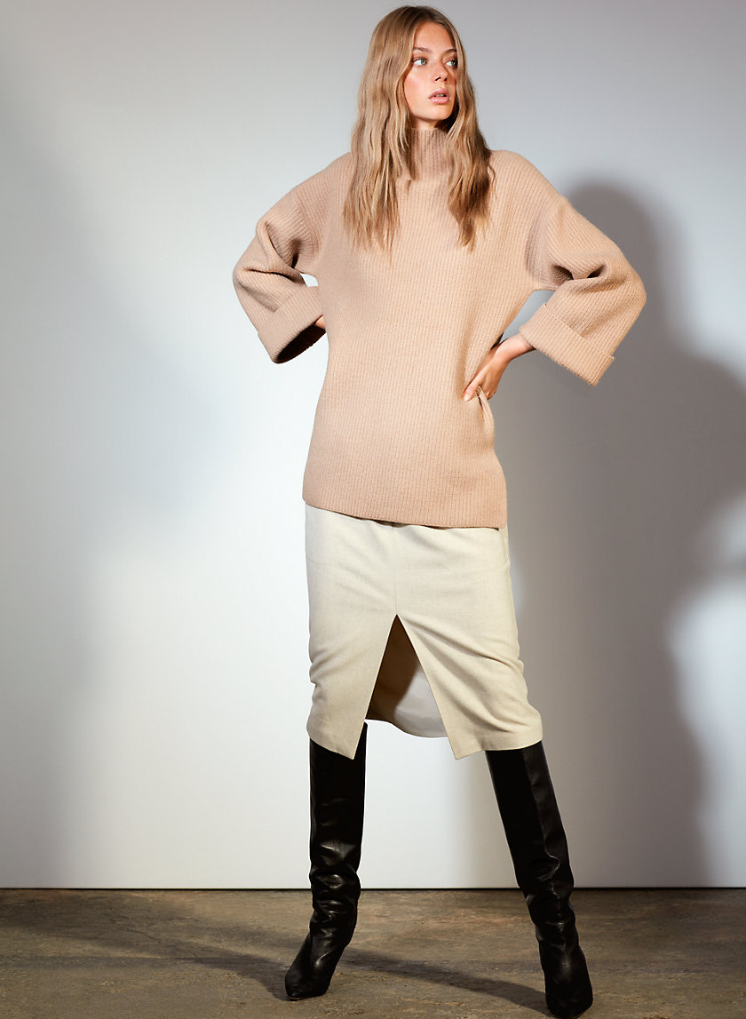 CLEMENCE SWEATER - Oversized mock-neck sweater CLEMENCE SWEATER - Oversized mock-neck sweater