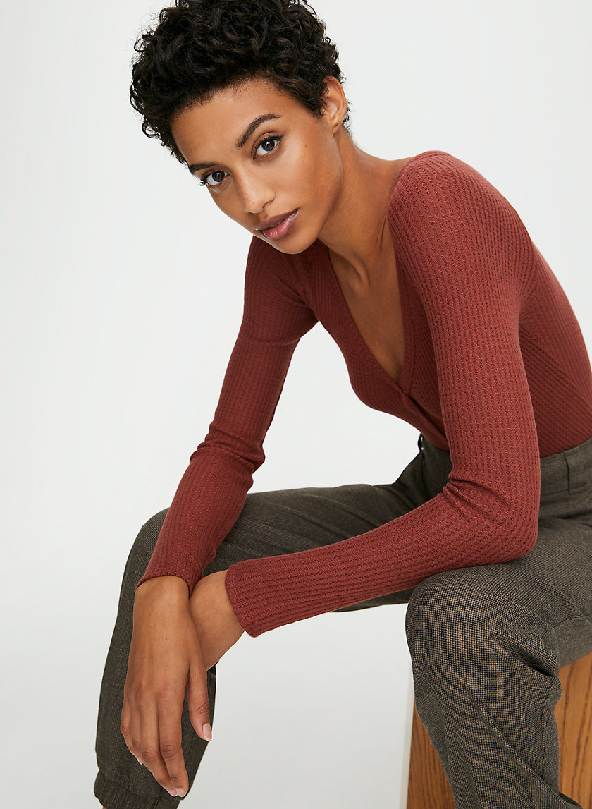 ONO LONGSLEEVE - Waffle-weave henley ONO LONGSLEEVE - Waffle-weave henley
