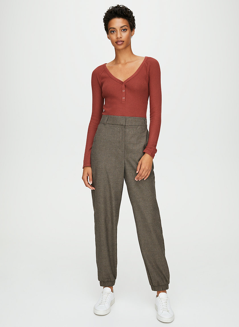 ONO LONGSLEEVE - Waffle-weave henley ONO LONGSLEEVE - Waffle-weave henley