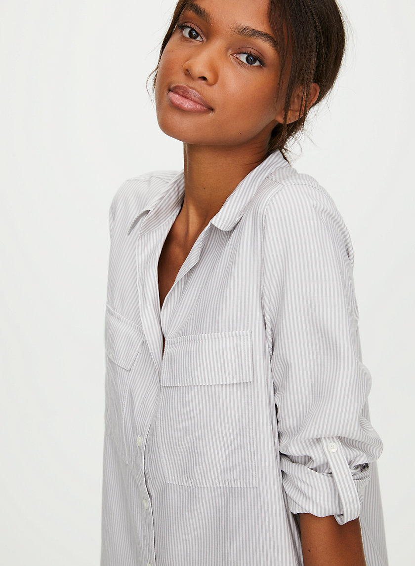 UTILITY BUTTON-UP - Striped, button-down shirt UTILITY BUTTON-UP - Striped, button-down shirt