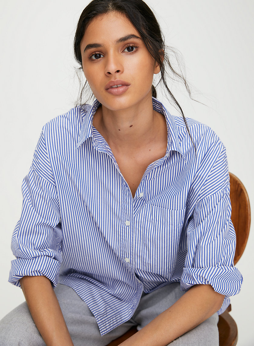 EVERYDAY BUTTON-UP - Striped oversized button-up shirt EVERYDAY BUTTON-UP - Striped oversized button-up shirt