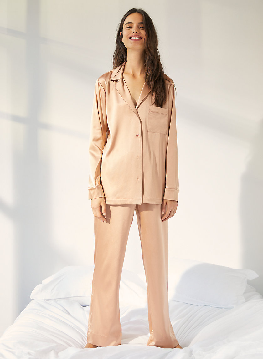 LAMOUR SILK BUTTON-UP - Button-up silk pajama shirt LAMOUR SILK BUTTON-UP - Button-up silk pajama shirt