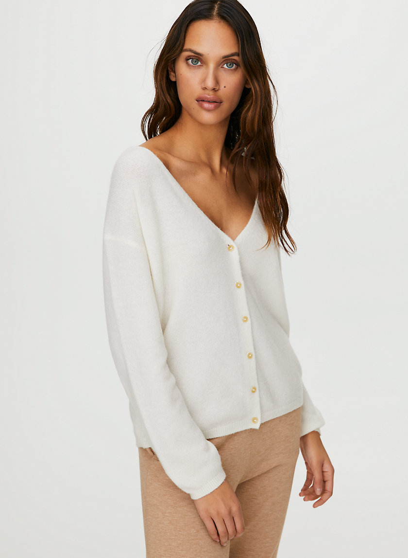 LOUNGE CARDIGAN - Wool-cashmere cardigan sweater LOUNGE CARDIGAN - Wool-cashmere cardigan sweater