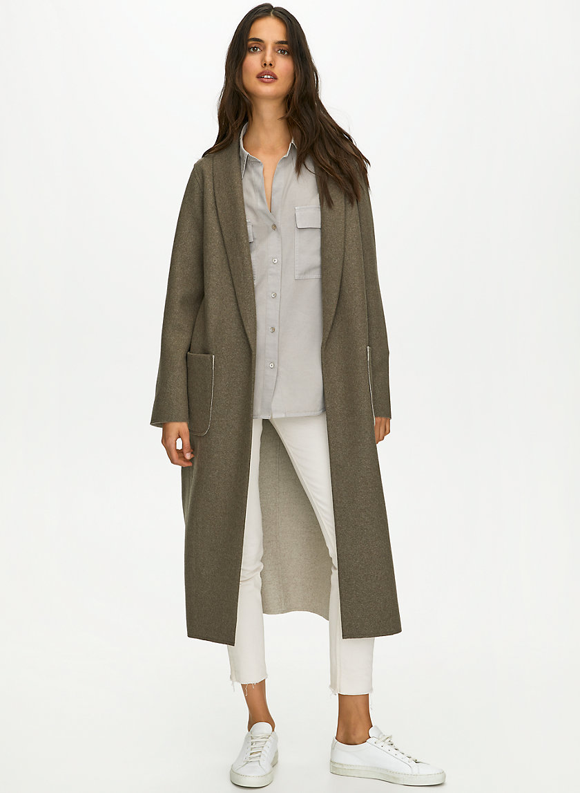 LUXE LOUNGE JACKET - Long, wool-blend jacket LUXE LOUNGE JACKET - Long, wool-blend jacket