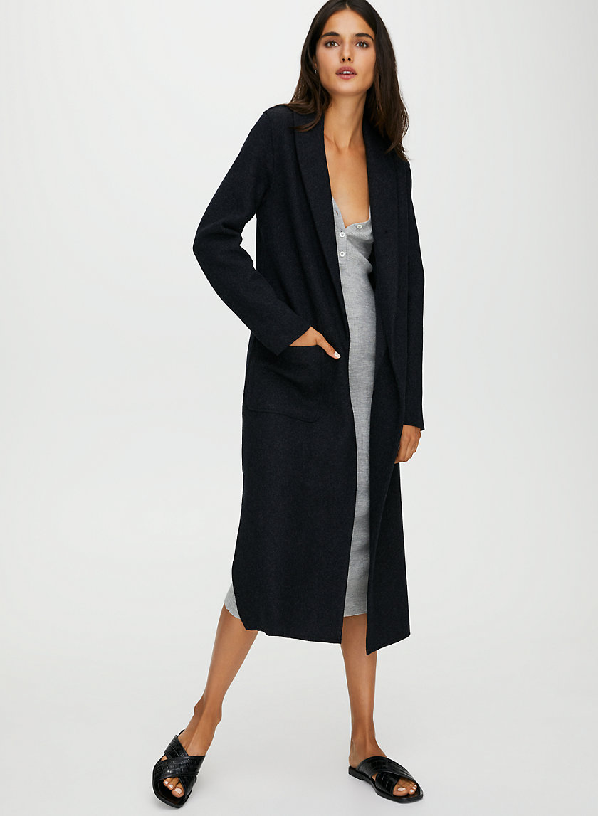 LUXE LOUNGE JACKET - Long, wool-blend jacket LUXE LOUNGE JACKET - Long, wool-blend jacket