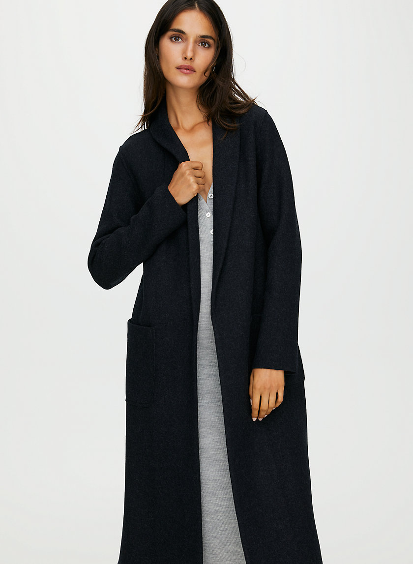 LUXE LOUNGE JACKET - Long, wool-blend jacket LUXE LOUNGE JACKET - Long, wool-blend jacket