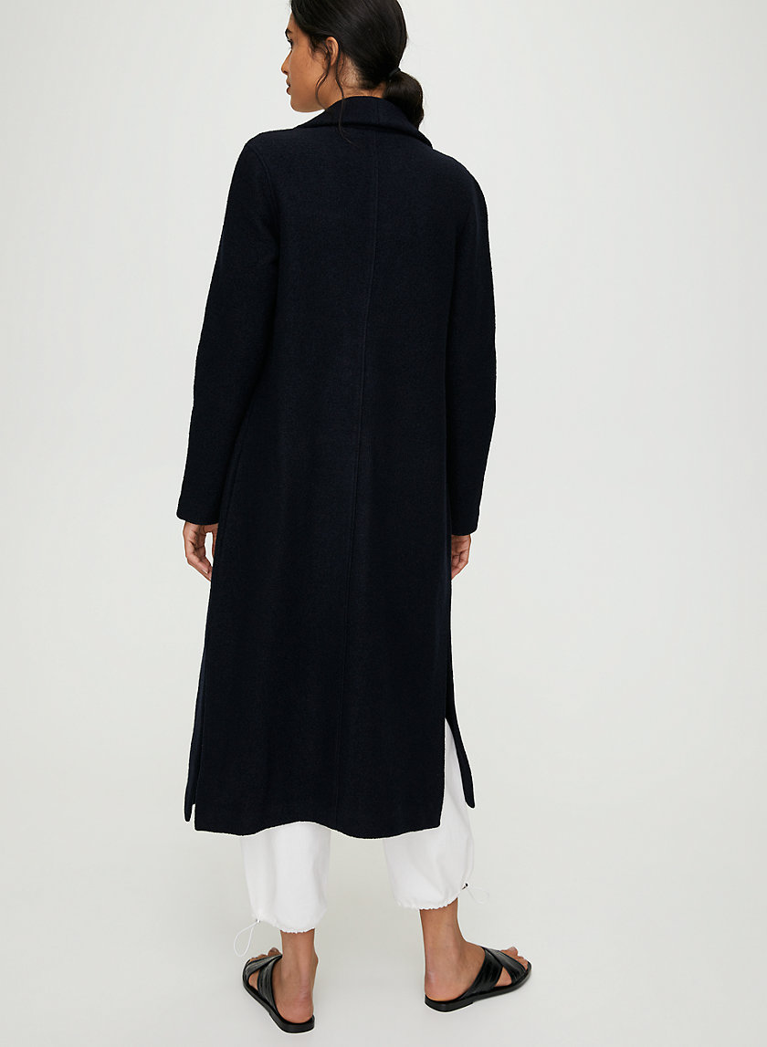 LUXE LOUNGE WOOL JACKET - Long, open-front, merino-wool jacket LUXE LOUNGE WOOL JACKET - Long, open-front, merino-wool jacket