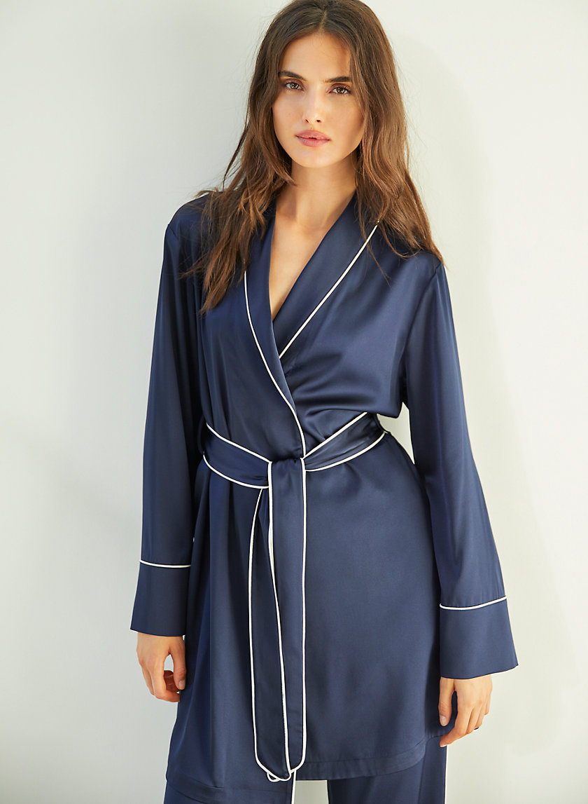 MONROE SILK ROBE - Belted silk wrap robe MONROE SILK ROBE - Belted silk wrap robe