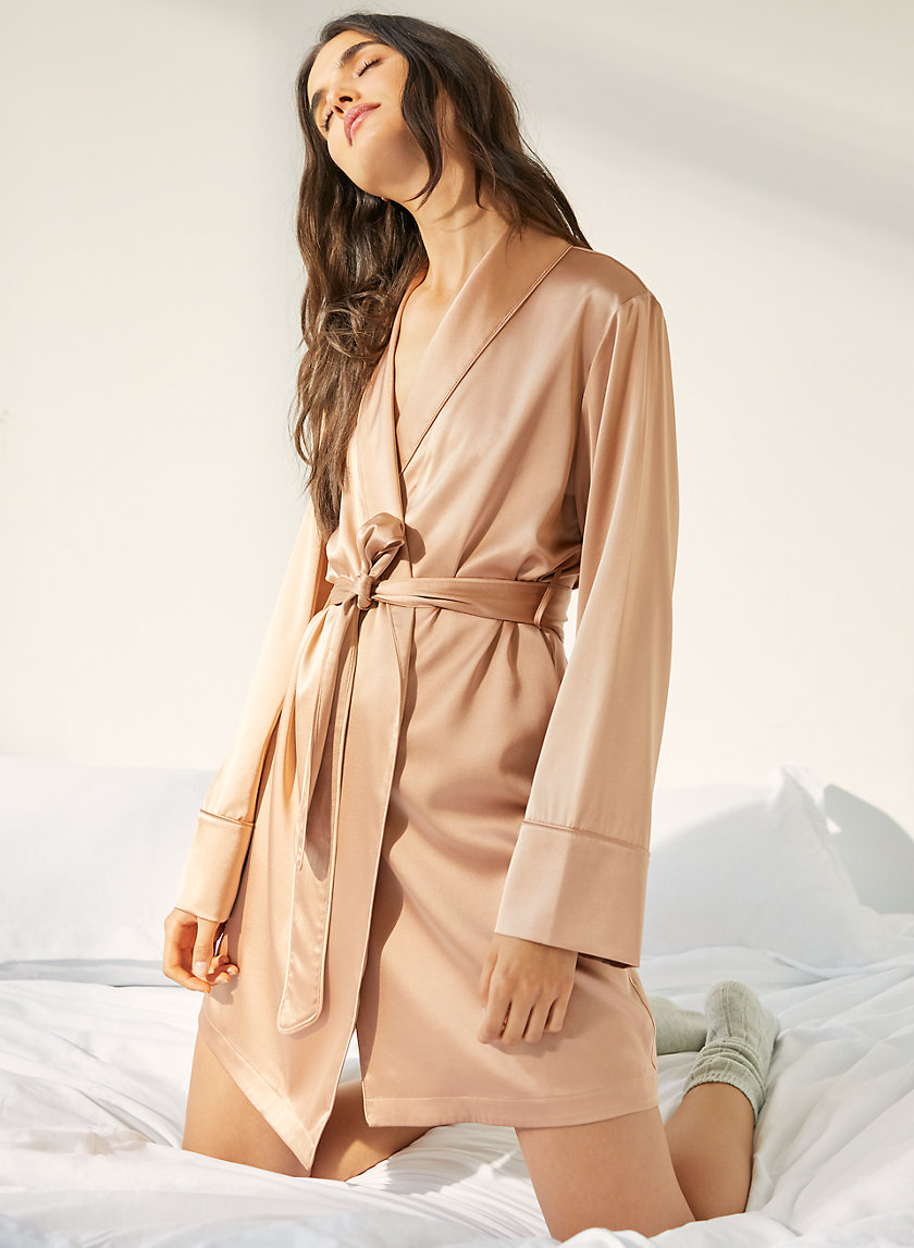 MONROE SILK ROBE - Belted silk wrap robe MONROE SILK ROBE - Belted silk wrap robe