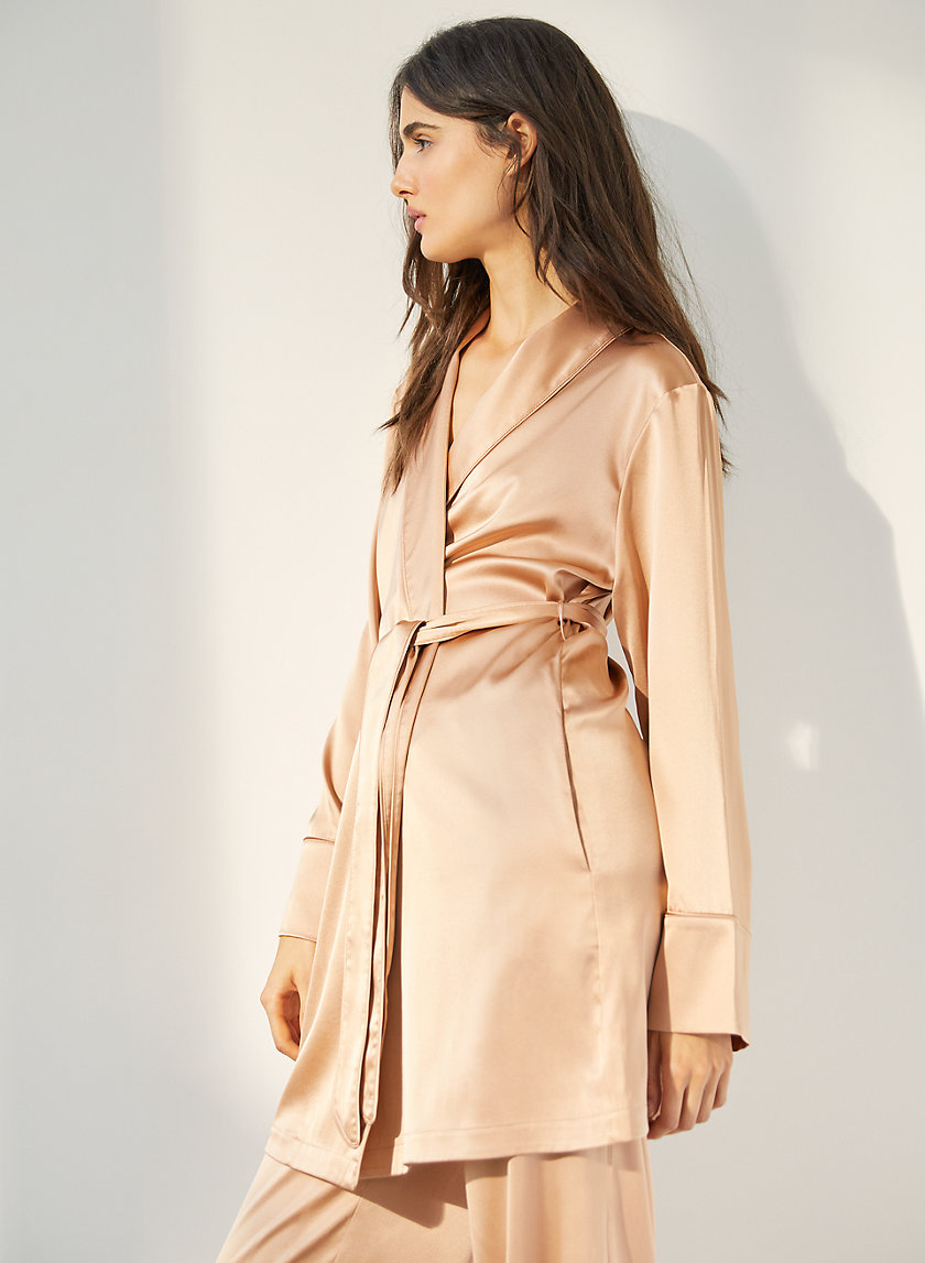 MONROE SILK ROBE - Belted silk wrap robe MONROE SILK ROBE - Belted silk wrap robe