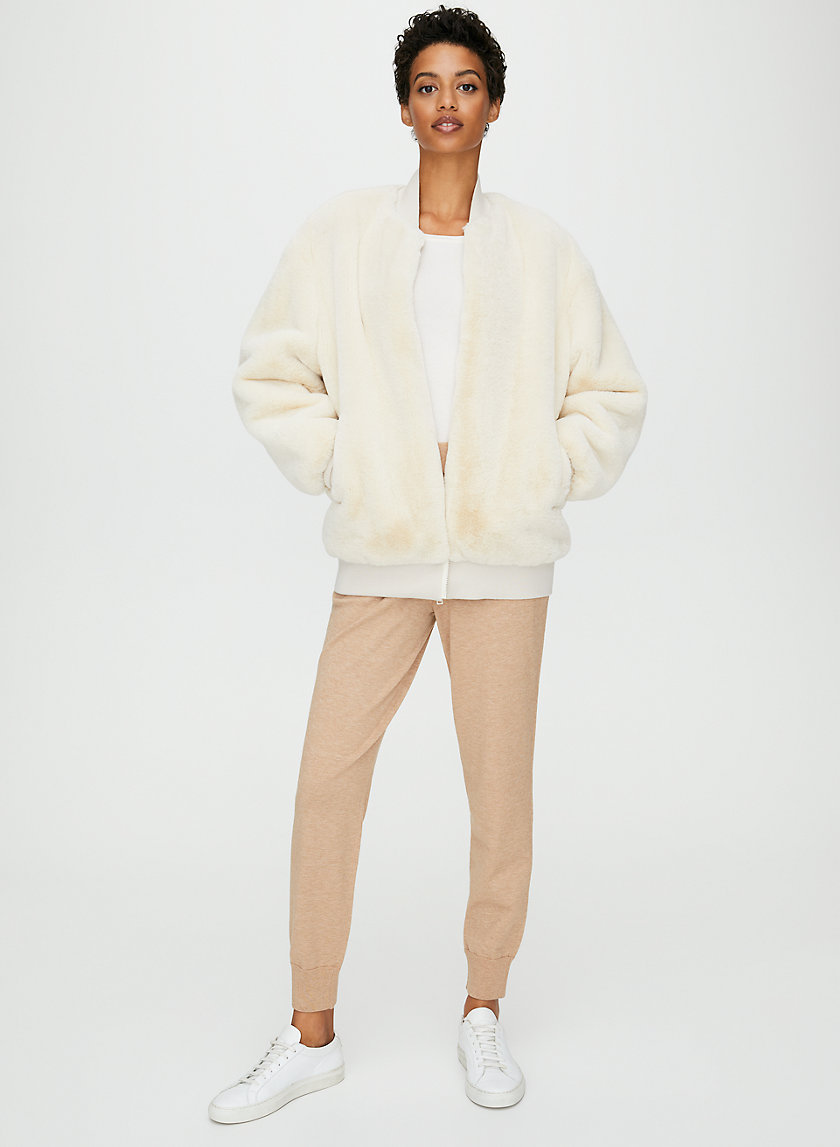 FAUX FUR BOMBER JACKET - Faux fur bomber jacket FAUX FUR BOMBER JACKET - Faux fur bomber jacket