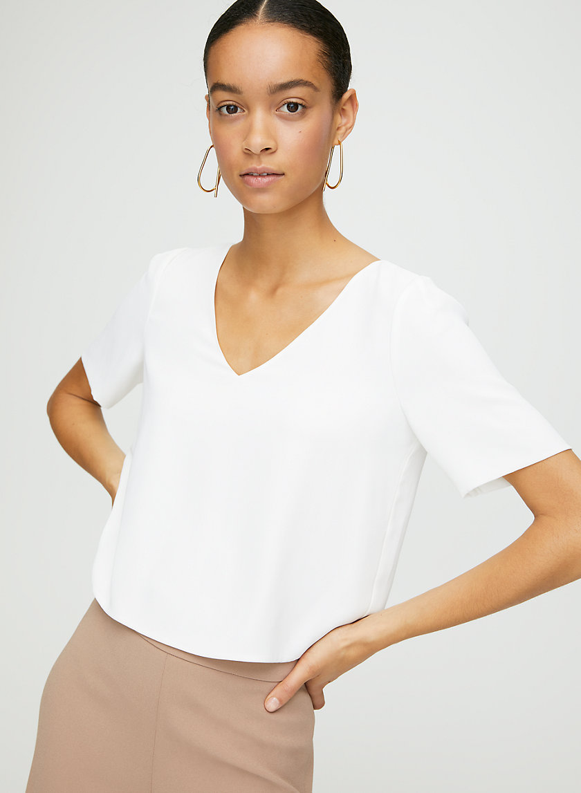 RANDY BLOUSE - Cropped, short-sleeve blouse RANDY BLOUSE - Cropped, short-sleeve blouse