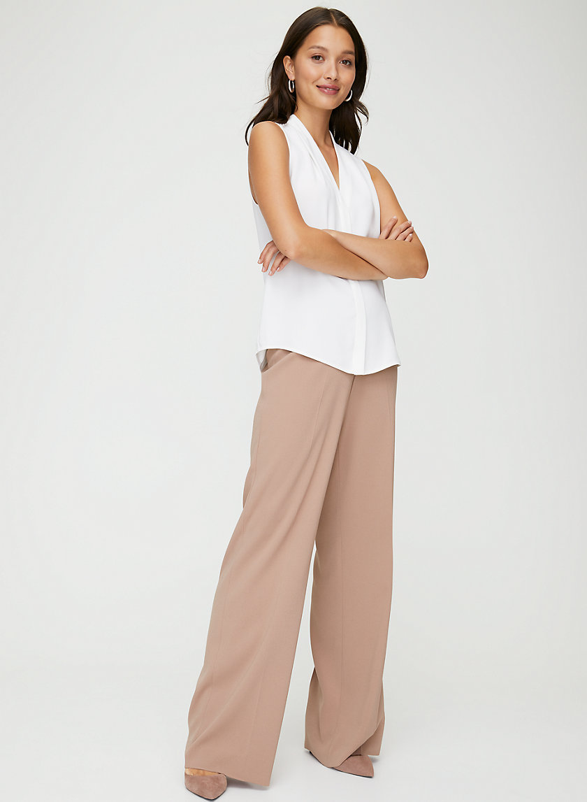 SLEEVELESS POWER BLOUSE - Sleeveless, matte-satin blouse SLEEVELESS POWER BLOUSE - Sleeveless, matte-satin blouse
