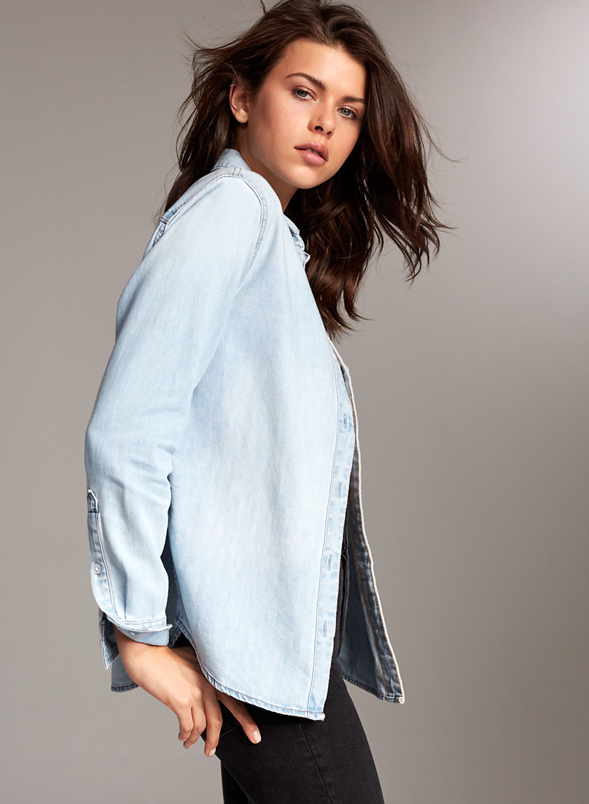 THE EX BOYFRIEND SHIRT - Button-down denim shirt THE EX BOYFRIEND SHIRT - Button-down denim shirt