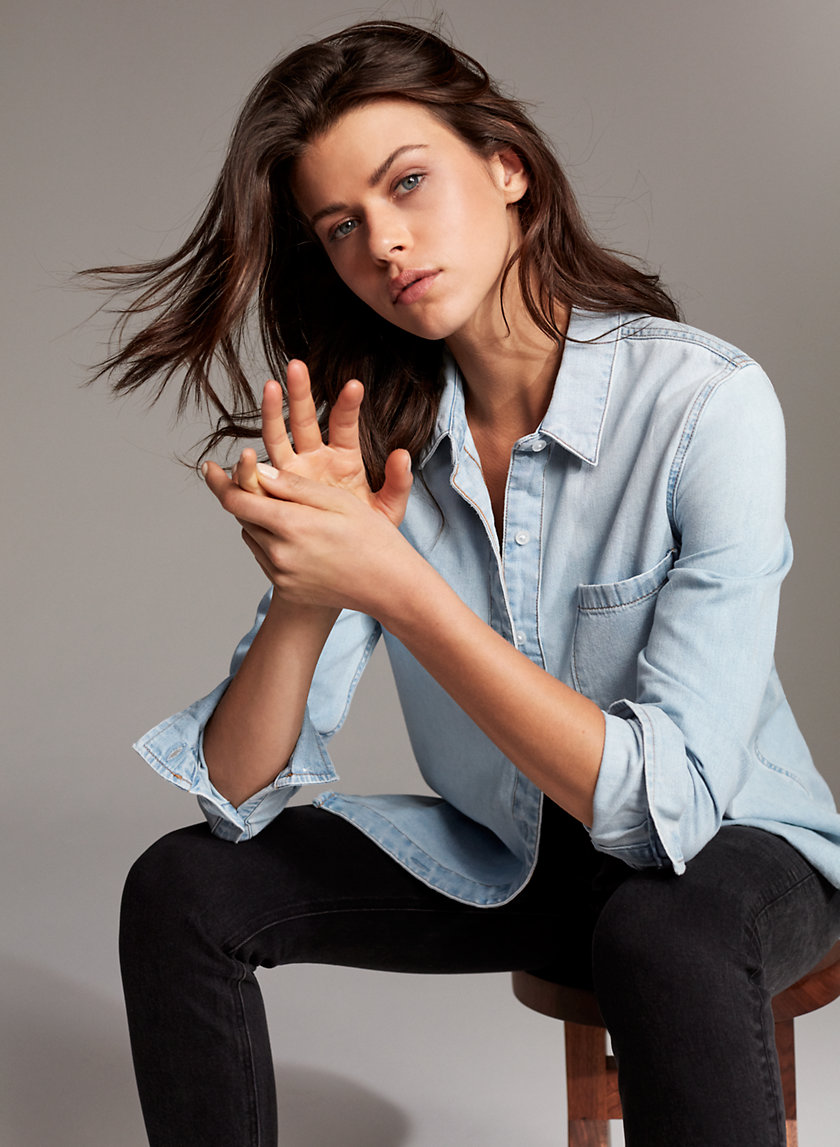 THE EX BOYFRIEND SHIRT - Button-down denim shirt THE EX BOYFRIEND SHIRT - Button-down denim shirt