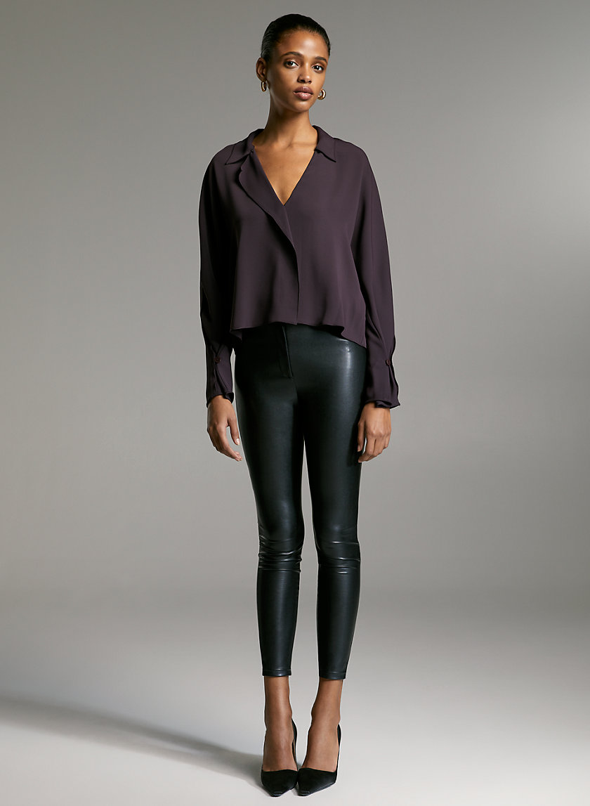 MARTIN BLOUSE - Cropped, V-neck blouse MARTIN BLOUSE - Cropped, V-neck blouse