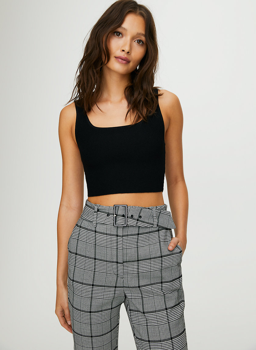 SCULPT KNIT TANK (ARJUN KNIT TOP) - Cropped, ribbed tank top SCULPT KNIT TANK (ARJUN KNIT TOP) - Cropped, ribbed tank top