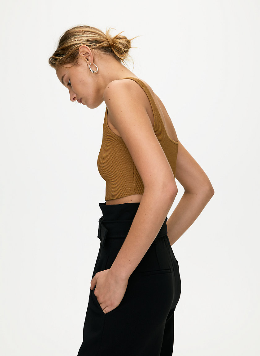 SCULPT KNIT TANK (ARJUN KNIT TOP) - Cropped, ribbed tank top SCULPT KNIT TANK (ARJUN KNIT TOP) - Cropped, ribbed tank top