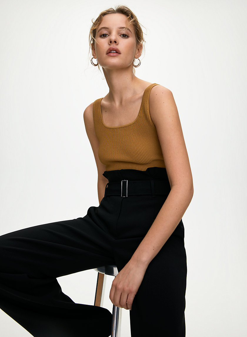 SCULPT KNIT TANK (ARJUN KNIT TOP) - Cropped, ribbed tank top SCULPT KNIT TANK (ARJUN KNIT TOP) - Cropped, ribbed tank top