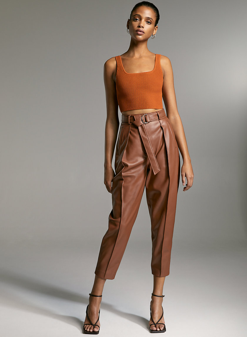 SCULPT KNIT TANK (ARJUN KNIT TOP) - Cropped, ribbed tank top SCULPT KNIT TANK (ARJUN KNIT TOP) - Cropped, ribbed tank top