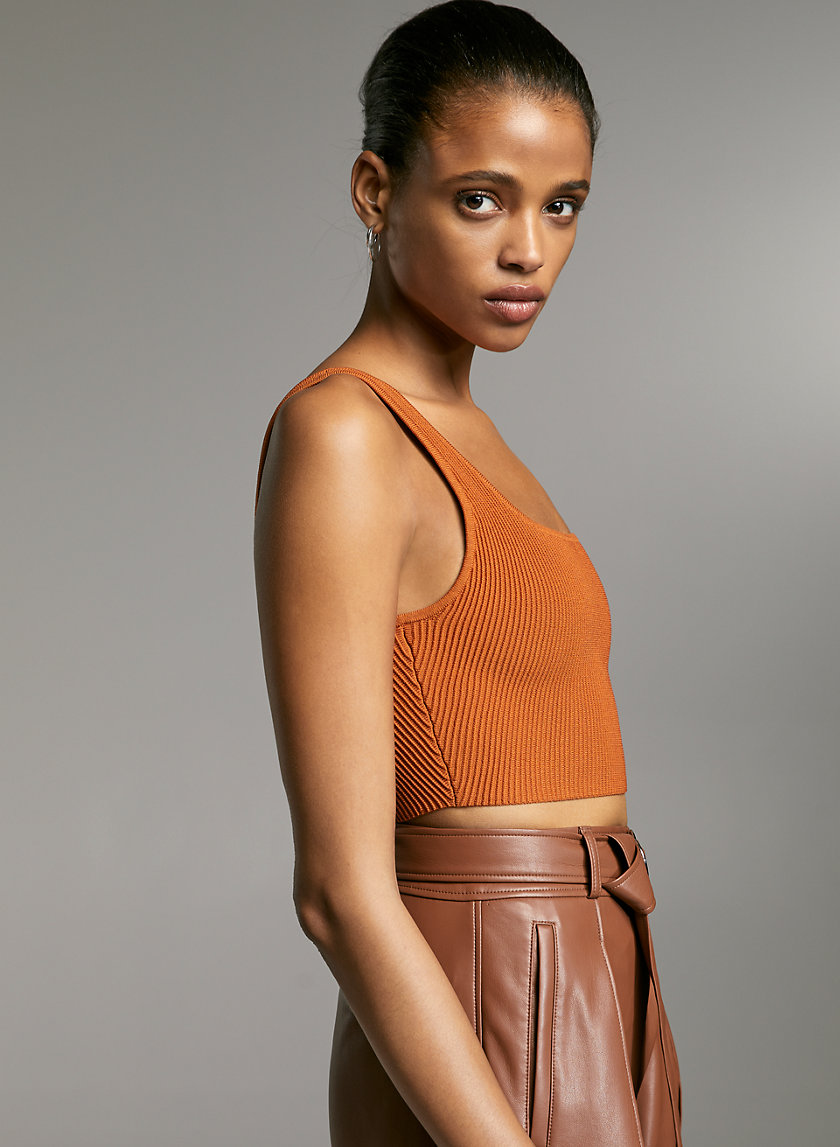 SCULPT KNIT TANK (ARJUN KNIT TOP) - Cropped, ribbed tank top SCULPT KNIT TANK (ARJUN KNIT TOP) - Cropped, ribbed tank top