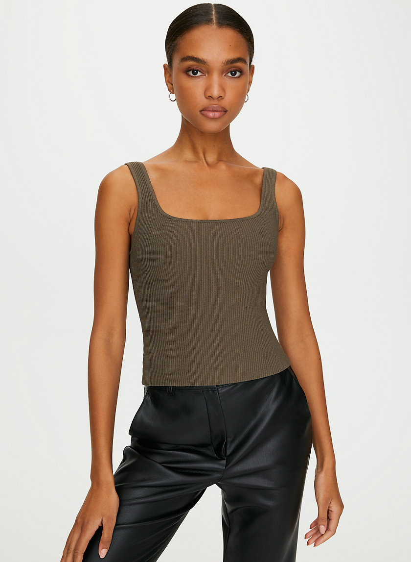 Babaton SCULPT KNIT LONG TANK Aritzia CA