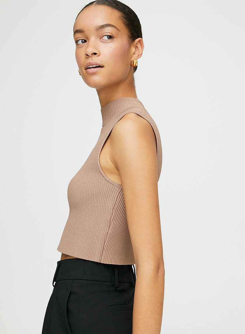 SCULPT KNIT MOCKNECK - Sleeveless sweater SCULPT KNIT MOCKNECK - Sleeveless sweater
