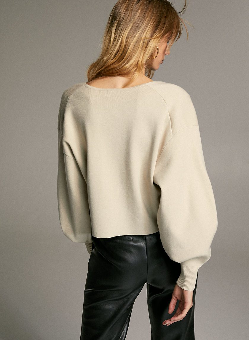 WREN SWEATER - Cropped V-neck sweater WREN SWEATER - Cropped V-neck sweater