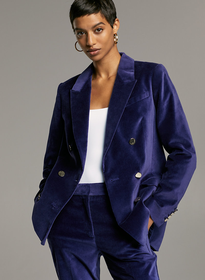 SAMUEL VELVET BLAZER - Double-breasted velvet blazer SAMUEL VELVET BLAZER - Double-breasted velvet blazer