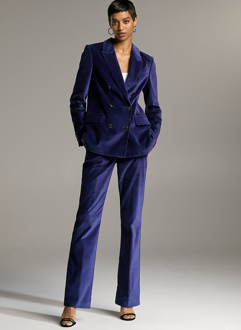 SAMUEL VELVET BLAZER - Double-breasted velvet blazer SAMUEL VELVET BLAZER - Double-breasted velvet blazer