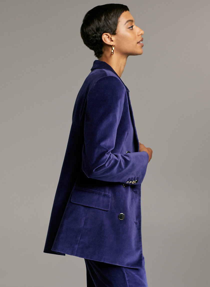 SAMUEL VELVET BLAZER - Double-breasted velvet blazer SAMUEL VELVET BLAZER - Double-breasted velvet blazer