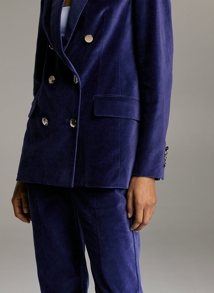 SAMUEL VELVET BLAZER - Double-breasted velvet blazer SAMUEL VELVET BLAZER - Double-breasted velvet blazer