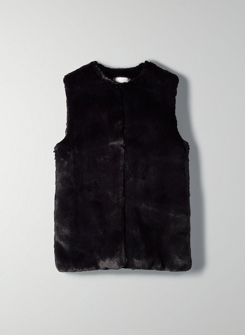 aritzia fur vest