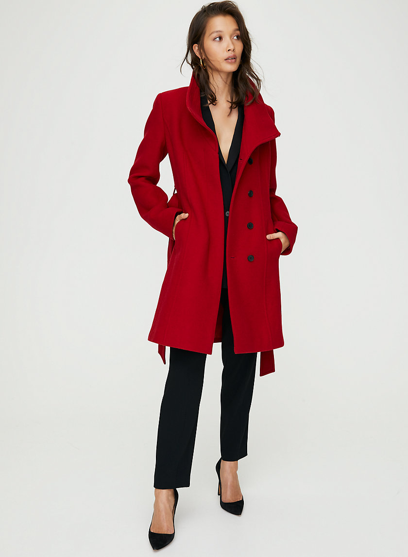CONNOR WOOL COAT - Mid-length, belted, virgin-wool coat CONNOR WOOL COAT - Mid-length, belted, virgin-wool coat
