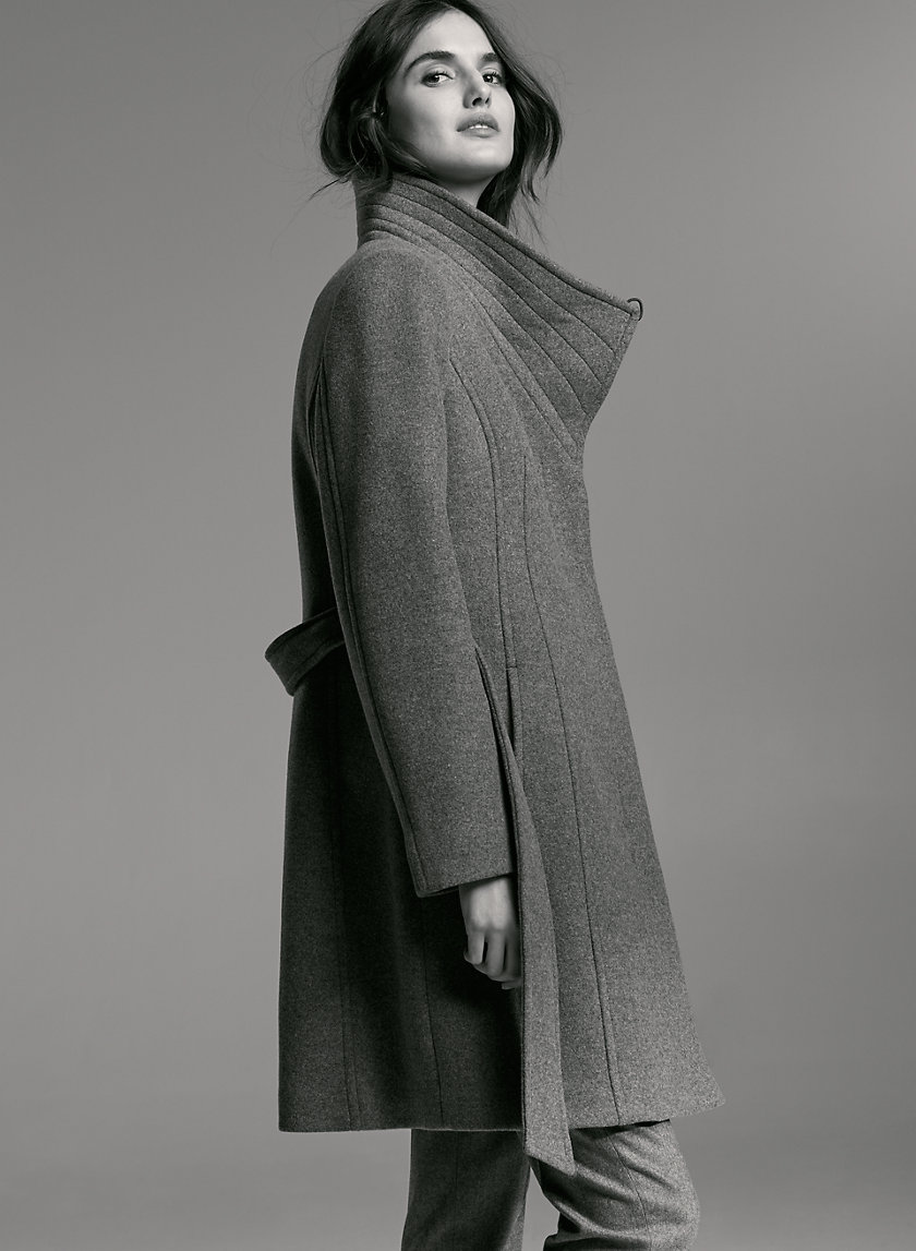CONNOR WOOL COAT - Mid-length, belted, virgin-wool coat CONNOR WOOL COAT - Mid-length, belted, virgin-wool coat