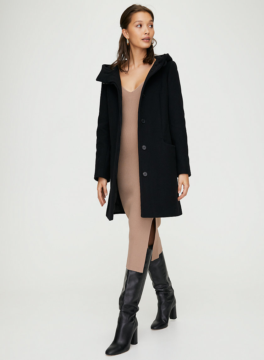 PEARCE WOOL COAT - Hooded, wool-cashmere coat PEARCE WOOL COAT - Hooded, wool-cashmere coat