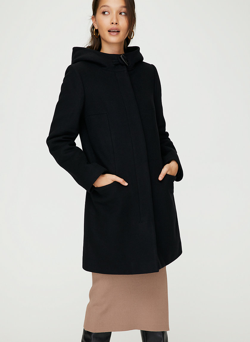 PEARCE WOOL COAT - Hooded, wool-cashmere coat PEARCE WOOL COAT - Hooded, wool-cashmere coat
