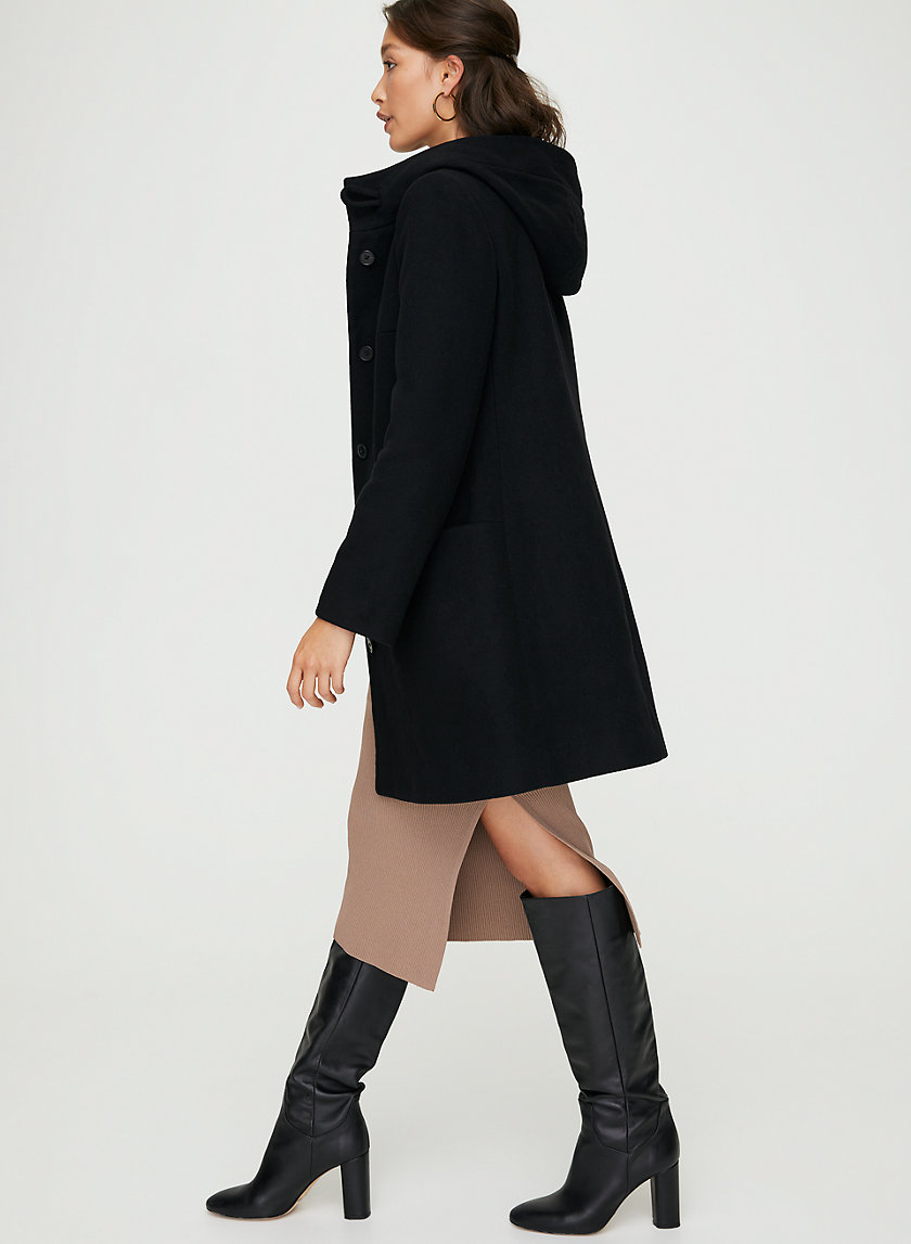 PEARCE WOOL COAT - Hooded, wool-cashmere coat PEARCE WOOL COAT - Hooded, wool-cashmere coat