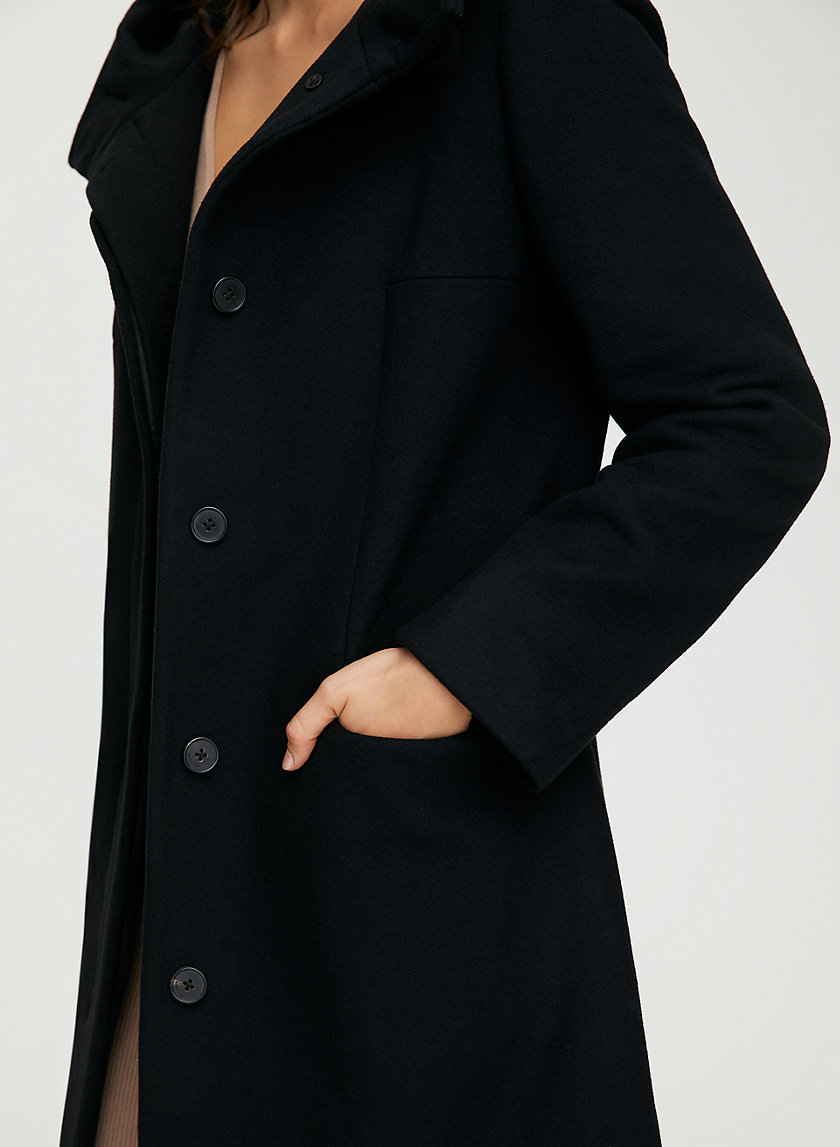 PEARCE WOOL COAT - Hooded, wool-cashmere coat PEARCE WOOL COAT - Hooded, wool-cashmere coat