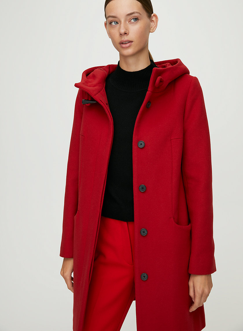 PEARCE WOOL COAT - Hooded, wool-cashmere coat PEARCE WOOL COAT - Hooded, wool-cashmere coat