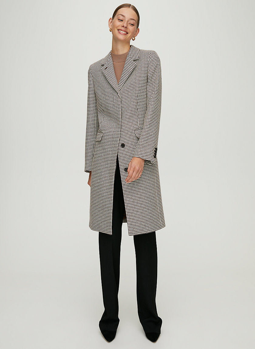 HARTFORD WOOL COAT - Classic houndstooth wool coat HARTFORD WOOL COAT - Classic houndstooth wool coat