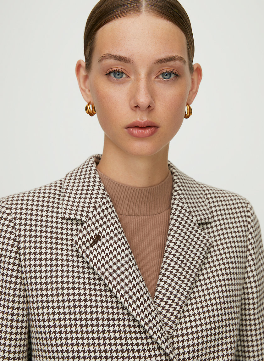 HARTFORD WOOL COAT - Classic houndstooth wool coat HARTFORD WOOL COAT - Classic houndstooth wool coat
