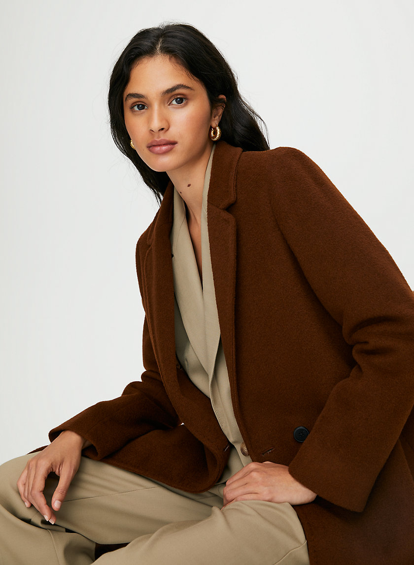 aritzia camel coat